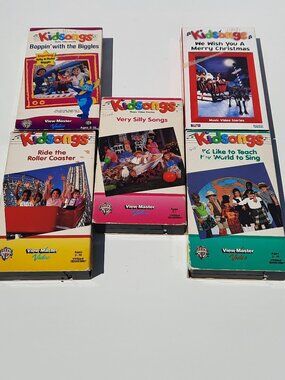 Kidsongs View-Master Video VHS Lot Tested Working 5 Tapes Biggles Christmas